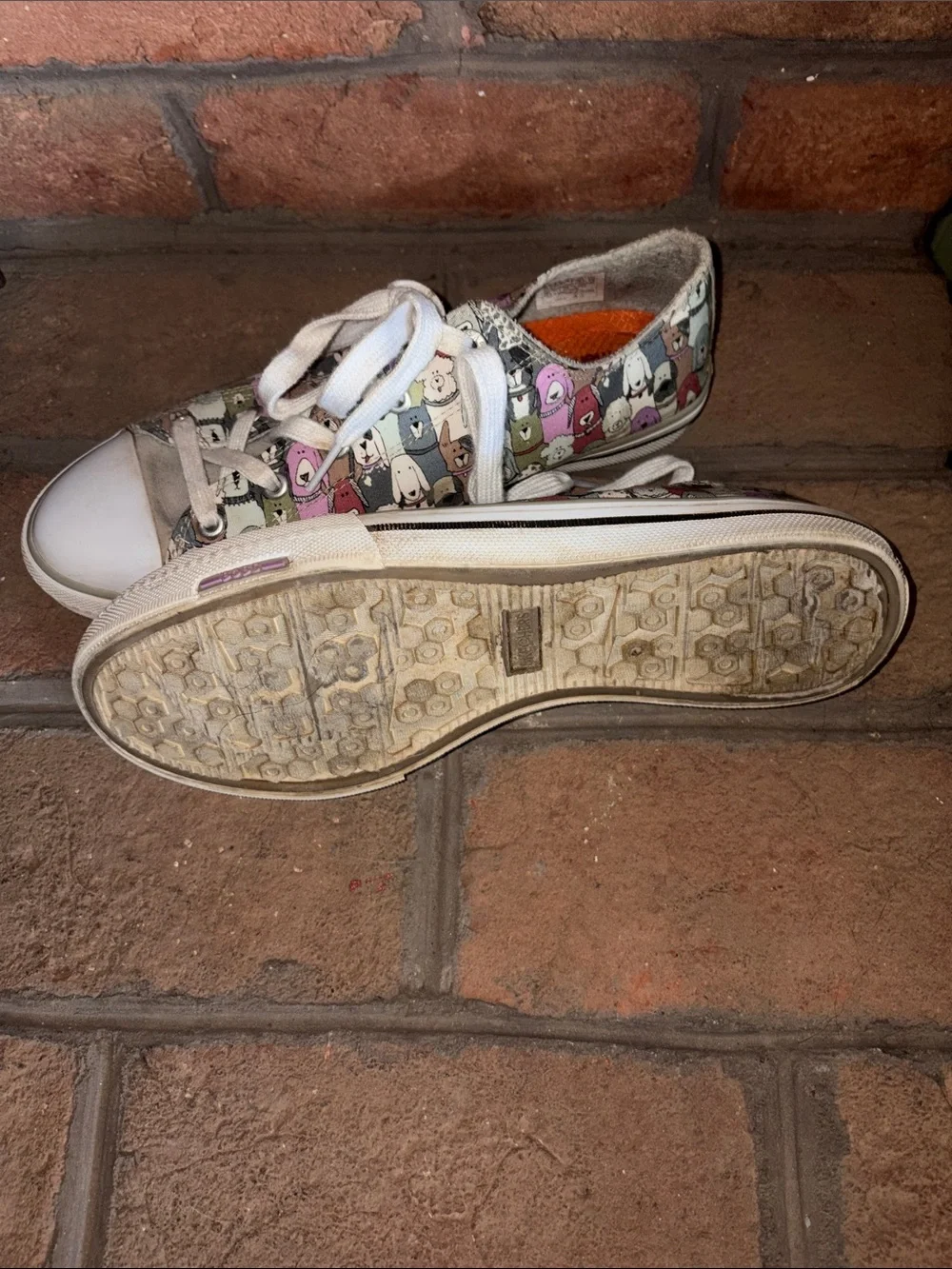 BOBS dog print from Skechers Orange Memory Foam Insole Slip-On